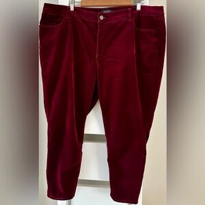 Dark Red Velvet Flawless 5-Pocket Jeggings